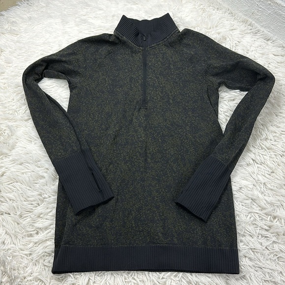 Lululemon Rest Less 1/2 Zip Black / Armory - Picture 1 of 6